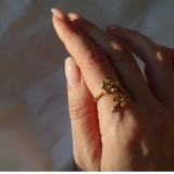 Set Saga ring + Sigrid Halsband - Guld